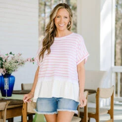 Don't Rock The Boat Top, Pink -Chic Soul Store Don tRockTheBoatTop Pink 7