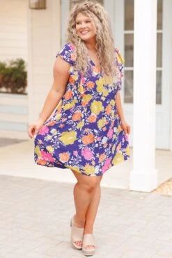 Don't Talk About It Dress, Navy -Chic Soul Store Don tTalkAboutItDress Navy 4