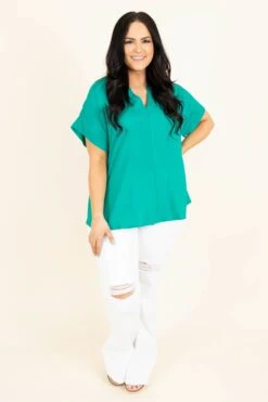 Dreamin' With You Top, Emerald -Chic Soul Store Dreamin WithYouTop Emerald 9936