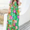 Dreamy Fields Dress, Green -Chic Soul Store DreamyFieldsDress Green 4