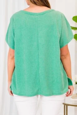 Drifting Into View Top, Kelly Green -Chic Soul Store DriftingIntoViewTop KellyGreen