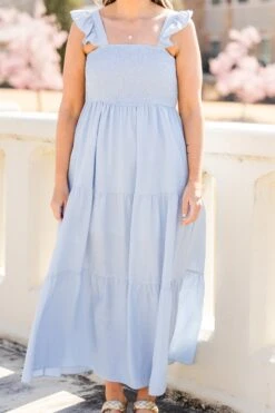 Easier To Walk Away Dress, Misty Blue -Chic Soul Store EasierToWalkAwayDress MistyBlue 2