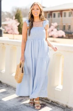 Easier To Walk Away Dress, Misty Blue -Chic Soul Store EasierToWalkAwayDress MistyBlue 6