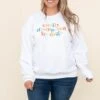Easily Distracted By Dogs Sweatshirt, White -Chic Soul Store EasilyDistractedByDogsSweatshirt White