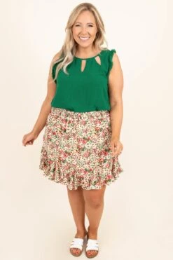 East Of The Sun Skirt, White -Chic Soul Store EastOfTheSunSkirt White 9988