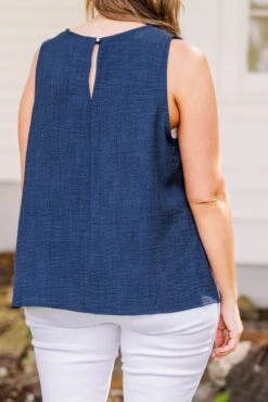 Easy Breezy Top, Navy Blue -Chic Soul Store EasyBreezyTop NavyBlue 2