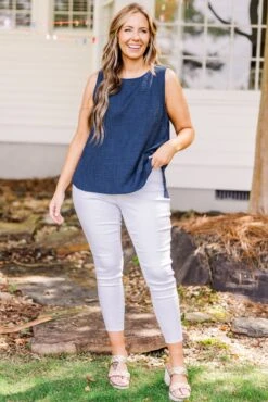 Easy Breezy Top, Navy Blue -Chic Soul Store EasyBreezyTop NavyBlue 4