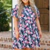 Easy Peasy Babydoll Dress, Navy