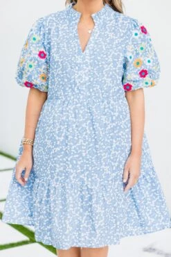 Easy Romance Dress, Blue 13 Easy Romance Dress, Blue -Chic Soul Store EasyRomanceDress Blue 2