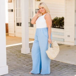 Easy To Style Pants, Blue -Chic Soul Store EasyToStylePants Blue ae767167 3a2b 4f30 8511 68cb80ec6a9c