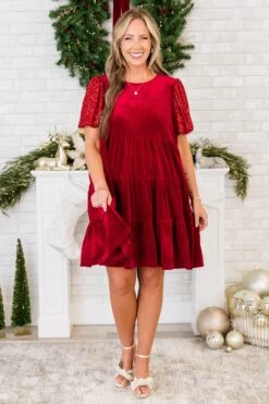 Eclipse Beauty Dress, Red -Chic Soul Store EclipseBeautyDress Red 6