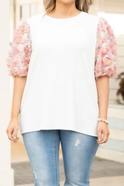 Elegant Moves Top, White -Chic Soul Store ElegantMovesTop White 9243