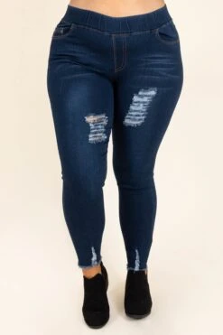 Enchanted Moves Jeggings, Medium Wash -Chic Soul Store EnchantedMovesJeggings MediumWash 5144