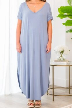 Enchanting Memory Maxi Dress, Ash Blue 12 Enchanting Memory Maxi Dress, Ash Blue -Chic Soul Store EnchantingMemoryMaxiDress AshBlue 2
