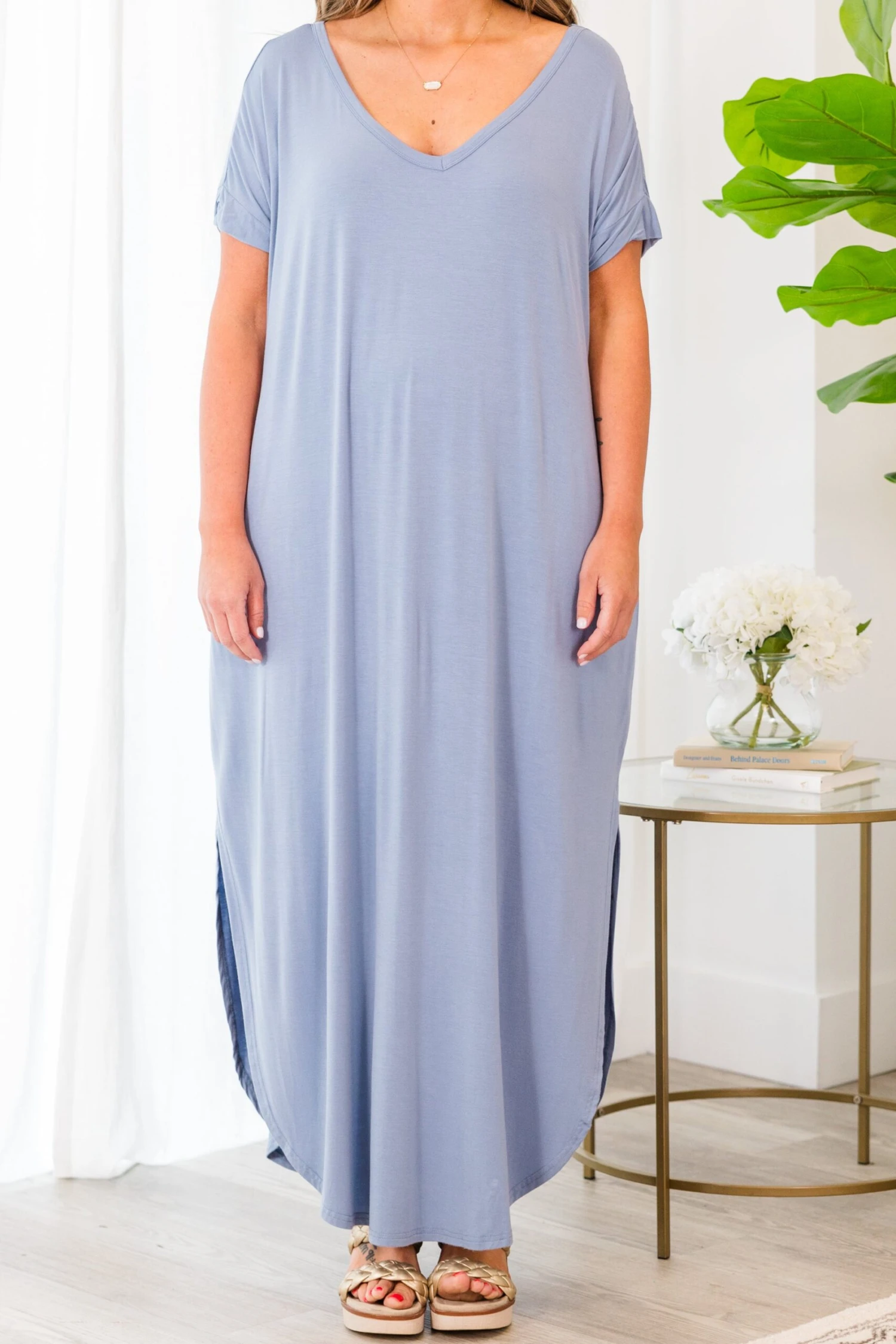 Enchanting Memory Maxi Dress, Ash Blue 7 Enchanting Memory Maxi Dress, Ash Blue - Image 5