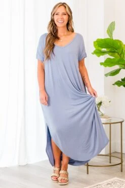 Enchanting Memory Maxi Dress, Ash Blue 10 Enchanting Memory Maxi Dress, Ash Blue -Chic Soul Store EnchantingMemoryMaxiDress AshBlue 3