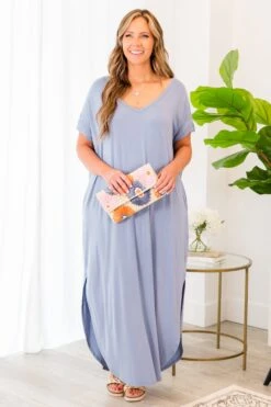Enchanting Memory Maxi Dress, Ash Blue 11 Enchanting Memory Maxi Dress, Ash Blue -Chic Soul Store EnchantingMemoryMaxiDress AshBlue 5