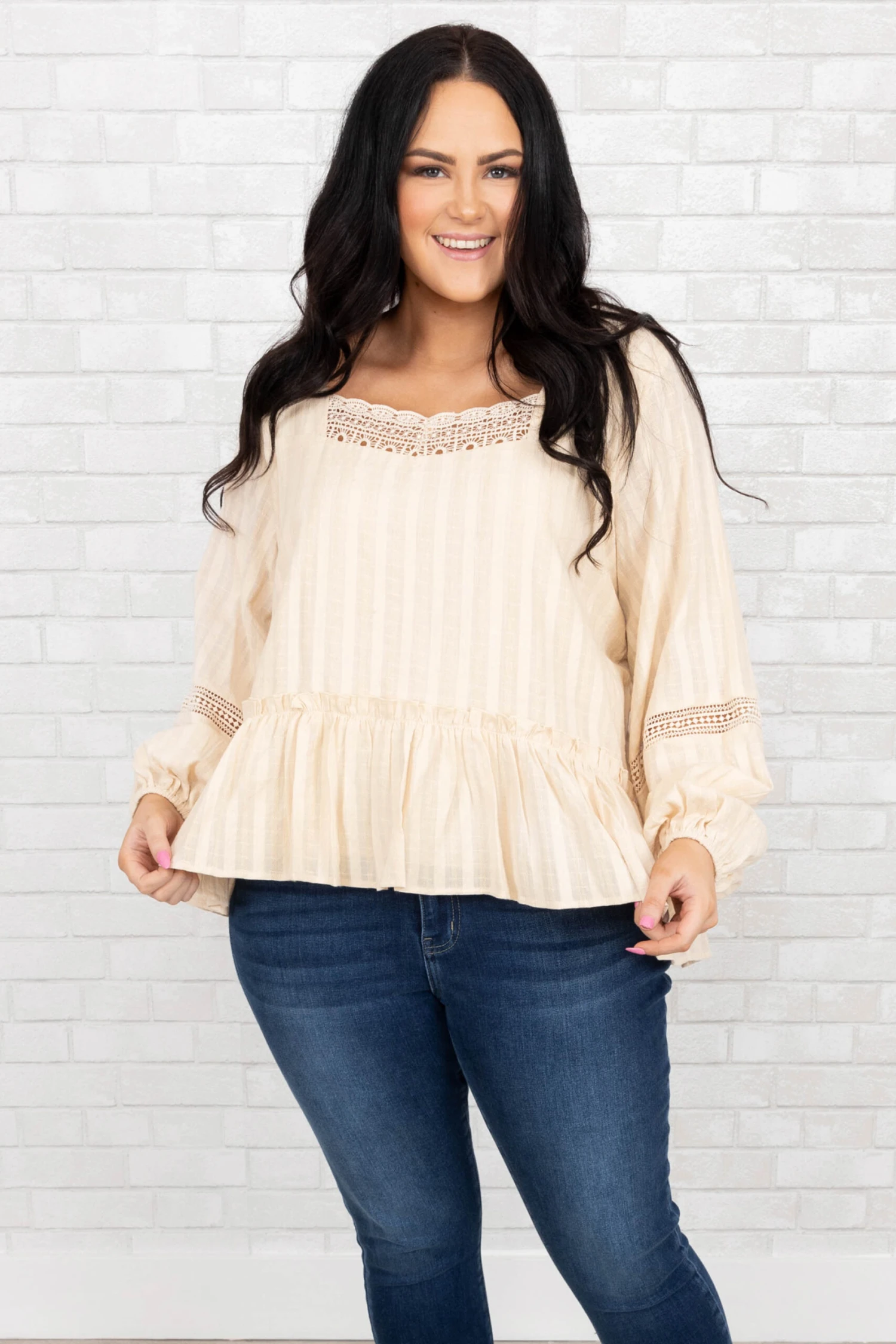 Enchanting Tales Top, Taupe 3 Enchanting Tales Top, Taupe