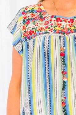 Encouraging You Top, Teal Multi -Chic Soul Store EncouragingYouTop TealMulti 4