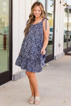 Endless Sunshine Dress, Navy -Chic Soul Store EndlessSunshineDress Navy 6