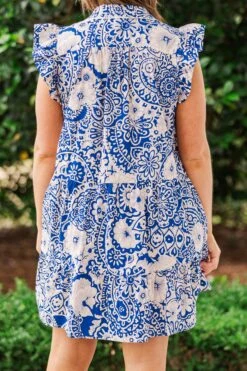 Enjoying My Space Dress, Blue -Chic Soul Store EnjoyingMySpaceDress Blue 2