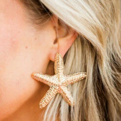 Escape To Sea Earrings, Gold -Chic Soul Store EscapeToSeaEarrings Gold