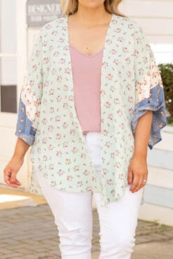 Escape With Me Kimono, Mint Multi 11 Escape With Me Kimono, Mint Multi -Chic Soul Store EscapeWithMeKimono MintMulti 1247