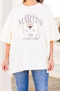 Espresso Martini Social Club Boyfriend Tee, Ivory -Chic Soul Store EspressoMartiniSocialClubBoyfriendTee Ivory 2 aa752936 0fb3 49bf 8683 fa89deb54fa8