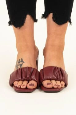 Evenings In The City Heels, Burgundy -Chic Soul Store EveningsInTheCityHeels Burgundy 9463