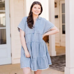 Everything Counts Dress, Denim