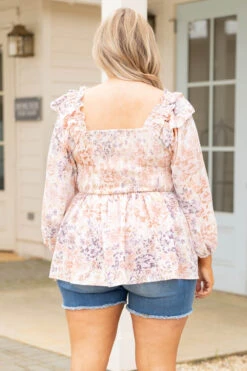 Everything's Just Peachy Blouse, Peach 12 Everything's Just Peachy Blouse, Peach -Chic Soul Store Everything sJustPeachyBlouse Peach 0063