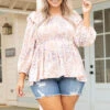 Everything's Just Peachy Blouse, Peach -Chic Soul Store Everything sJustPeachyBlouse Peach 0072