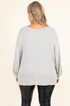 Exploring Cities Top, Heather Grey -Chic Soul Store ExploringCitiesTop HeatherGrey 5075