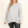 Exploring Cities Top, Heather Grey -Chic Soul Store ExploringCitiesTop HeatherGrey 5077