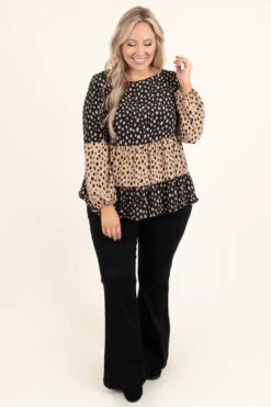 Exploring The World Top, Black Taupe 10 Exploring The World Top, Black Taupe -Chic Soul Store ExploringTheWorldTop BlackTaupe 9618