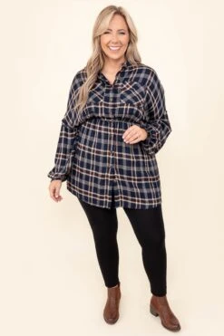 Fall Experiences Tunic, Navy -Chic Soul Store FallExperiencesTunic Navy