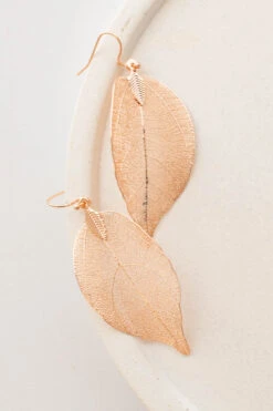 Falling For You Earrings, Rose Gold