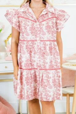 Falling Into Bliss Dress, Pink -Chic Soul Store FallingIntoBlissDress Pink 3