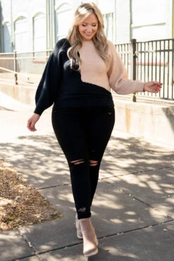 Fearless Beauty Sweater, Black -Chic Soul Store FearlessBeautySweater Black 8187