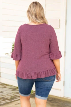 Feelin' Like A Dime Top, Plum -Chic Soul Store Feelin LikeADimeTop Plum 0744
