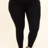 Feeling Active Leggings, Black -Chic Soul Store FeelingActiveLeggings Black 9816