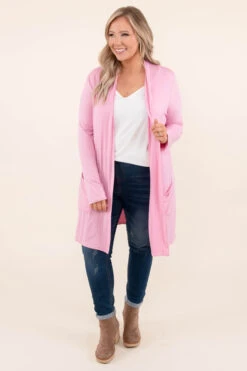 Feeling Carefree Cardigan, Pink