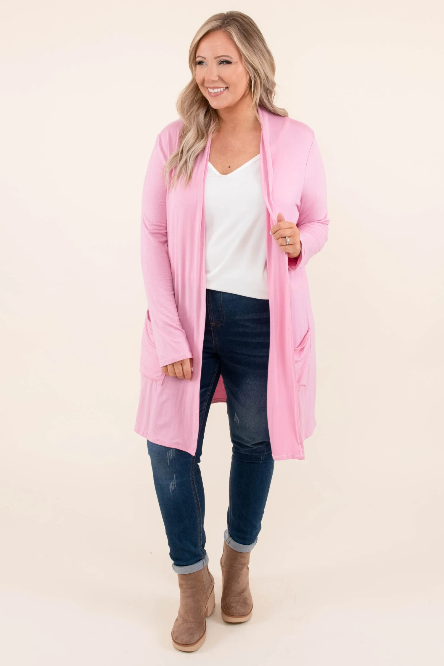 Feeling Carefree Cardigan, Pink 3 Feeling Carefree Cardigan, Pink