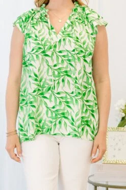 Feeling Like A Star Top, Green -Chic Soul Store FeelingLikeAStarTop Green 2