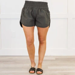 Feeling Motivated Shorts, Ash Grey -Chic Soul Store FeelingMotivatedShorts AshGrey