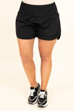 Feeling Motivated Shorts, Black -Chic Soul Store FeelingMotivatedShorts Black 9823