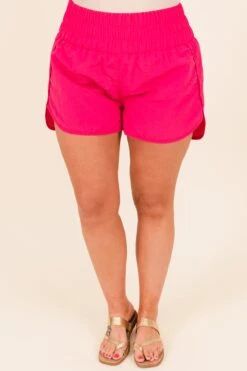 Feeling Motivated Shorts, Fuchsia 11 Feeling Motivated Shorts, Fuchsia -Chic Soul Store FeelingMotivatedShorts Fuchsia 3