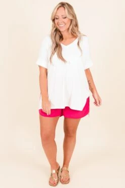 Feeling Motivated Shorts, Fuchsia 14 Feeling Motivated Shorts, Fuchsia -Chic Soul Store FeelingMotivatedShorts Fuchsia 7