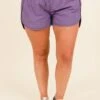 Feeling Motivated Shorts, Lilac Grey -Chic Soul Store FeelingMotivatedShorts LilacGrey 5