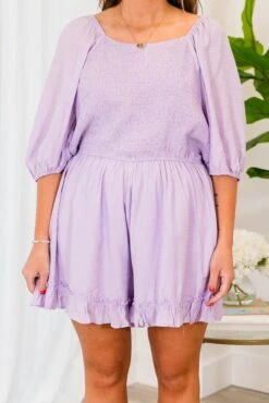 Feeling The Love Romper, Lavender 14 Feeling The Love Romper, Lavender -Chic Soul Store FeelingTheLoveRomper Lavender 2